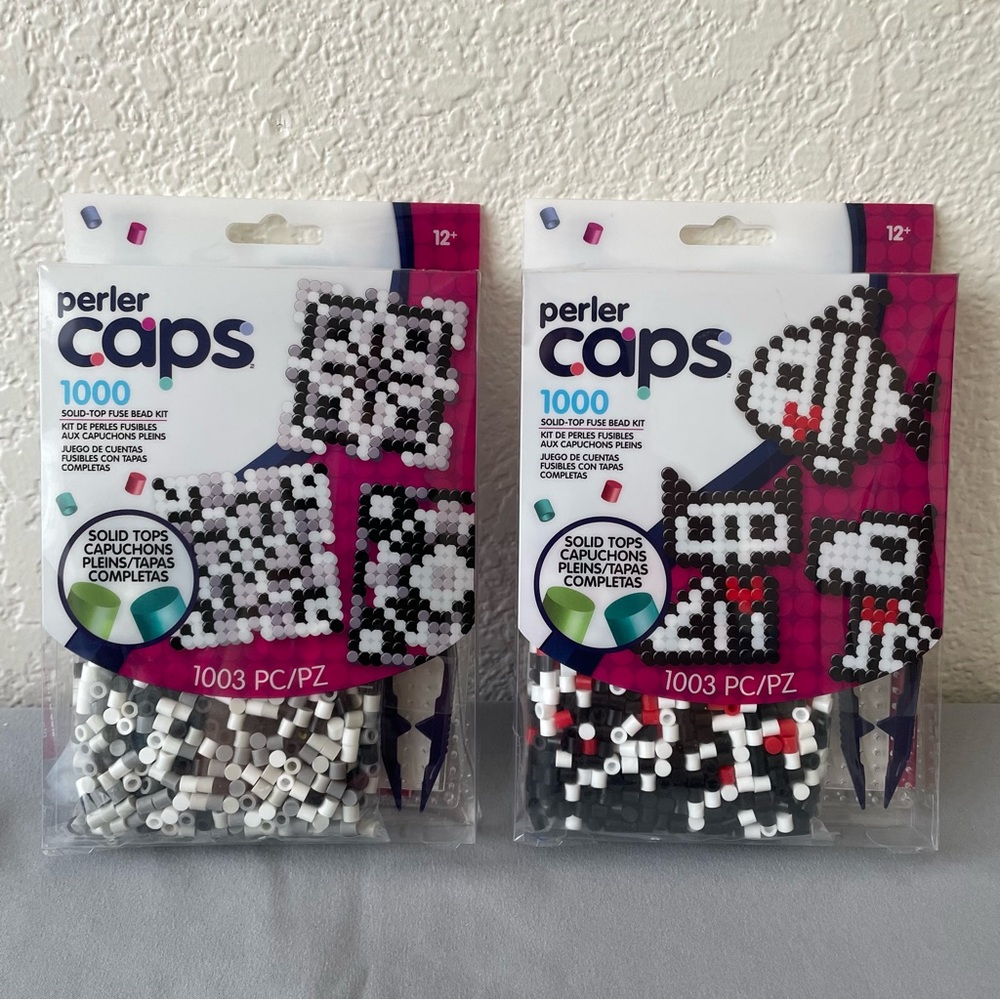 Perler Caps - Geometrics & X-Ray Pets - Solid-Top Fuse Beads